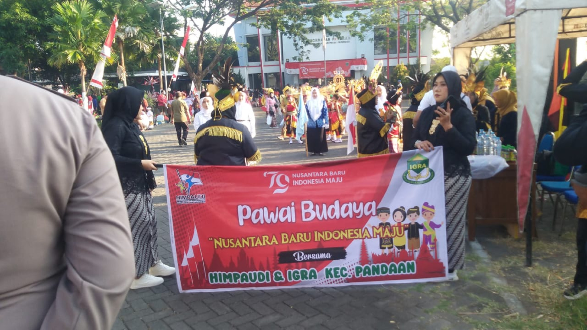 Himpaudi dan IGRA Kecamatan Pandaan Gelar Pawai Budaya Dalam Gebyar HUT RI ke 79.